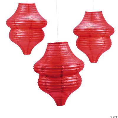 Red Beehive Paper Lanterns