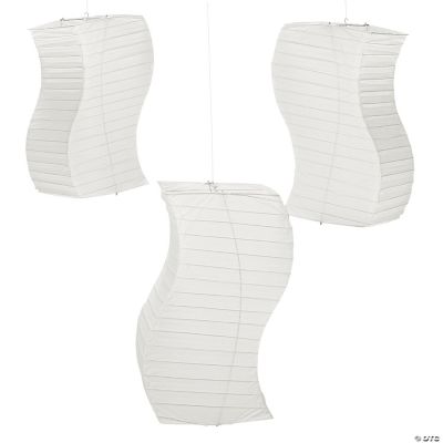 White Wave Paper Lanterns