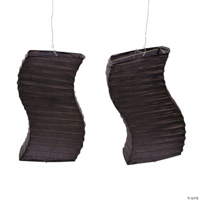 Black Wave Paper Lanterns