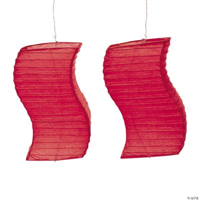 Red Wave Paper Lanterns