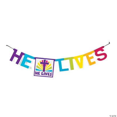 “He Lives” Jointed Banner
