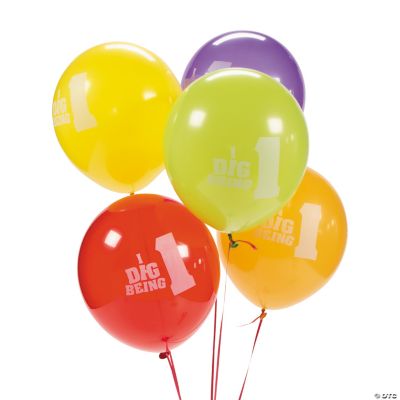 “I Dig Being 1” Latex Balloons