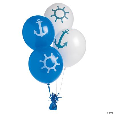 Nautical Print Latex Balloons