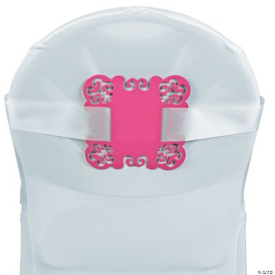 Hot Pink Personalized Laser-Cut Chair Decorations