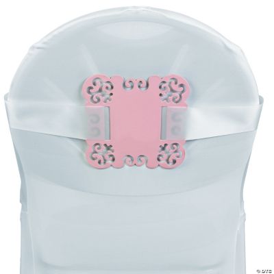 Personalized Light Pink Laser-Cut Chair Decorations