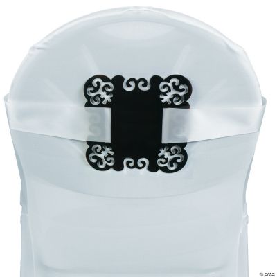 Personalized Black Laser-Cut Chair Decorations