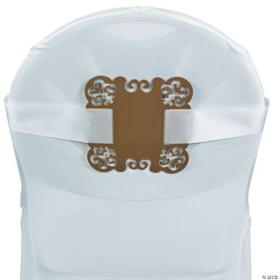 Personalized Gold Laser-Cut Chair Decorations