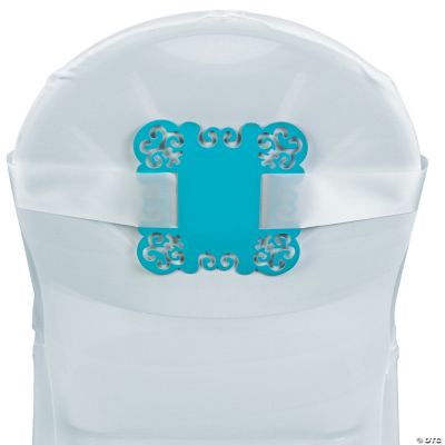 Personalized Turquoise Laser-Cut Chair Decorations