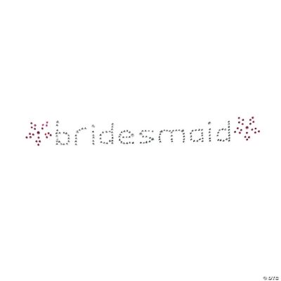 “Bridesmaid” Rhinestone Iron-On