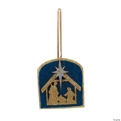Glitter Nativity Silhouette Ornament Craft Kit