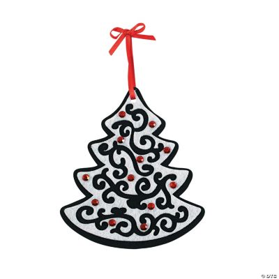 Black And White Christmas Tree Layer Ornament Craft Kit