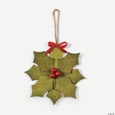 Leaf Holly Wreath Ornament