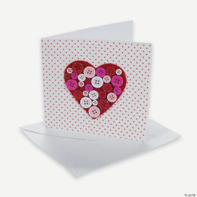 Button Heart Valentine Card Craft Kit