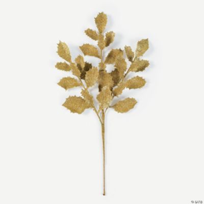 Gold Glitter Leaves
