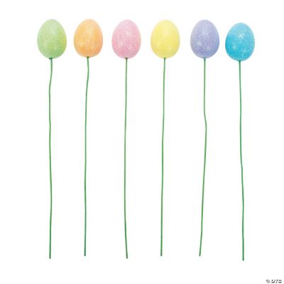 Pastel Glitter Easter Egg Picks