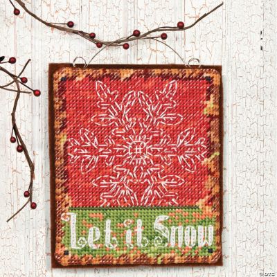 “Let It Snow” Cross Stitch Ornament Craft Kit