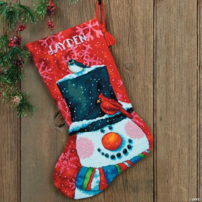 Snowman & Friends Cross Stitch Stocking Craft Kit