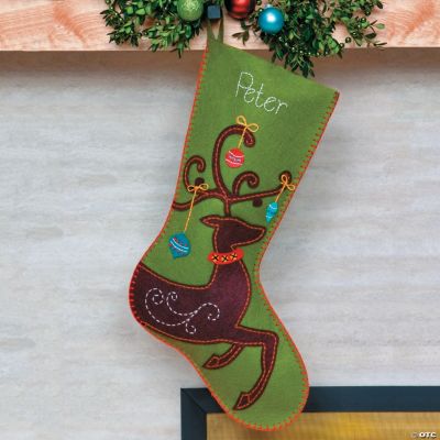 Ornate Deer Cross Stitch Stocking Craft Kit