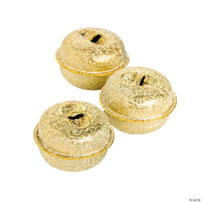 Small Frosted Goldtone Jingle Bells