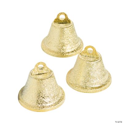Medium Frosted Goldtone Bells