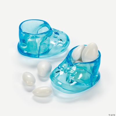 Pastel Blue Plastic Baby Shoe Containers
