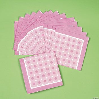 Pink Polka Dot Luncheon Napkins