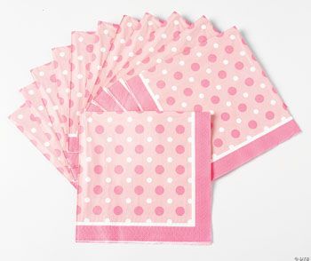 Pink Polka Dot Luncheon Napkins