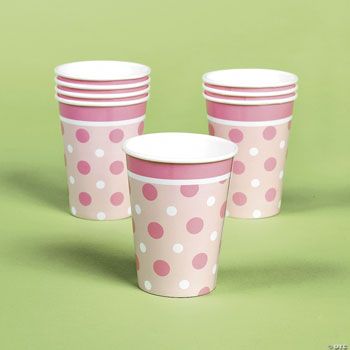 Pink Polka Dot Cups