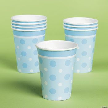Blue Polka Dot Cups