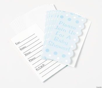 Blue Polka Dot Invitations