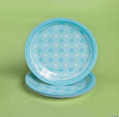 Blue Polka Dot Dessert Plates