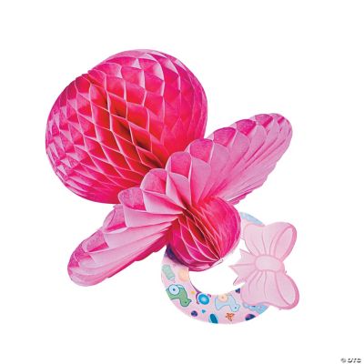 Pink Tissue Paper Baby Pacifier