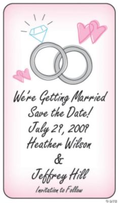 Personalized Wedding Ring “Save The Date” Magnets