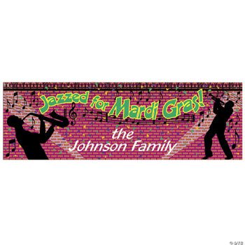 Personalized Mardi Gras Jazz Musicians Banners