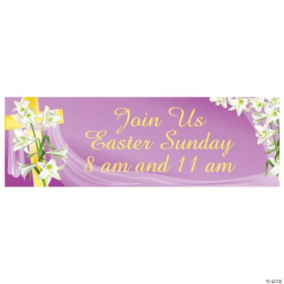 Personalized Easter Lilies Banner - Large