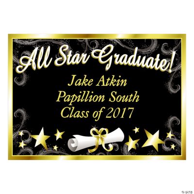 Personalized “All Star Graduate” Yard Sign