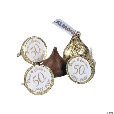 Personalized 50th Anniversary Candy Stickers