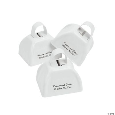 Personalized White Cowbells