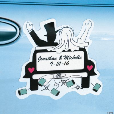 Personalized “Just Married” Car Magnet