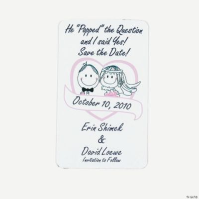 Personalized Popped The Question “Save The Date” Magnets