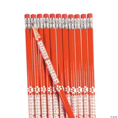 Personalized Red Paw Print Pride Pencils