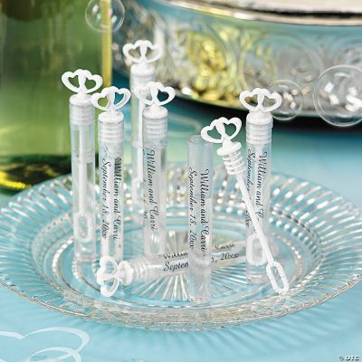 Personalized Two Hearts Bubble Tubes