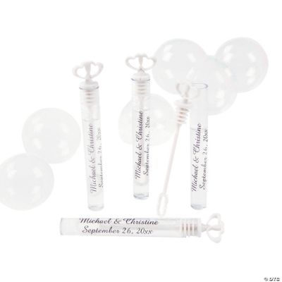 Personalized Two Hearts Bubble Tubes