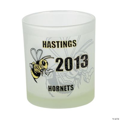 Personalized Mascot Votive Holders - Hornets