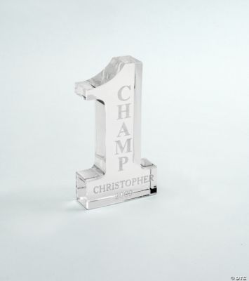 Personalized "Champ" #1 Glass Award