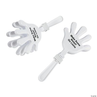 Personalized White Hand Clappers