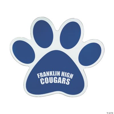 Personalized Blue Paw Print Car Magnets