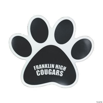 Personalized Black Paw Print Car Magnets