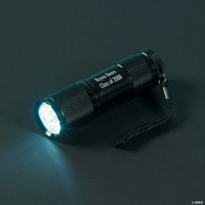 Personalized Black Aluminum LED Flashlight