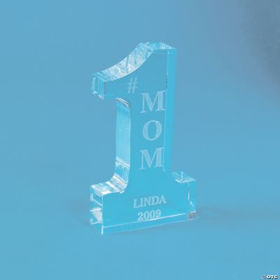 Personalized Glass “#1” Mom Award